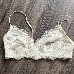 Free People Lace Cream Bralette